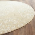 thumbnail image 3 of SAFAVIEH Bella Glenna Medallion Floral Wool Area Rug, Beige/White, 5' x 5' Round, 3 of 5