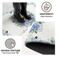 Blue Purple Hydrangea Bathroom Runner Rugs Non Slip Washable Absorbent ...