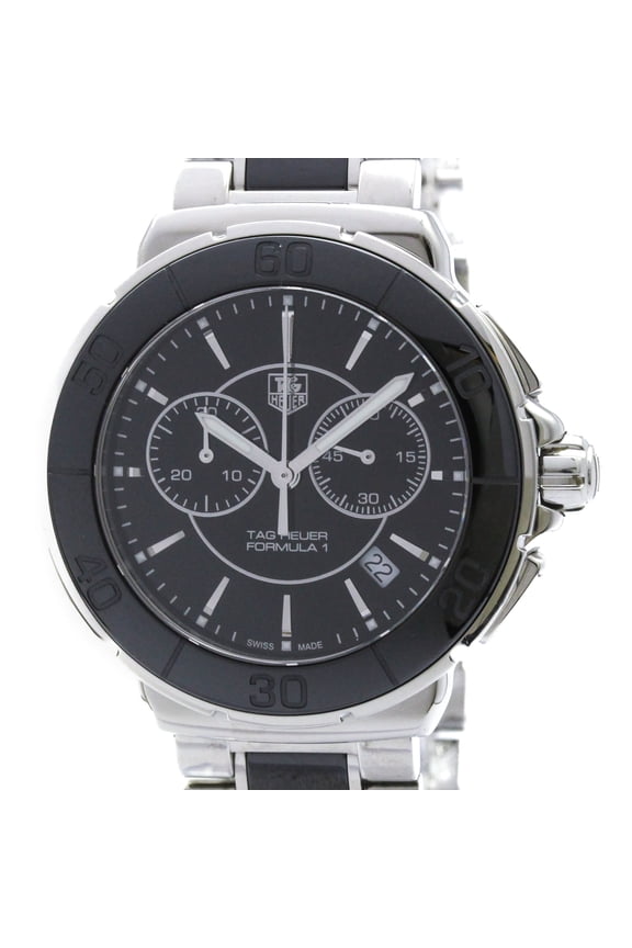 Pre-Owned TAG HEUER Formula 1 Ceramic Steel Quartz Mens Watch CAH1210 Polished
