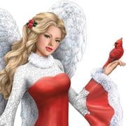 The Hamilton Collection Wintery Interlude Hand-Painted Angel Figurine 7.5-inches