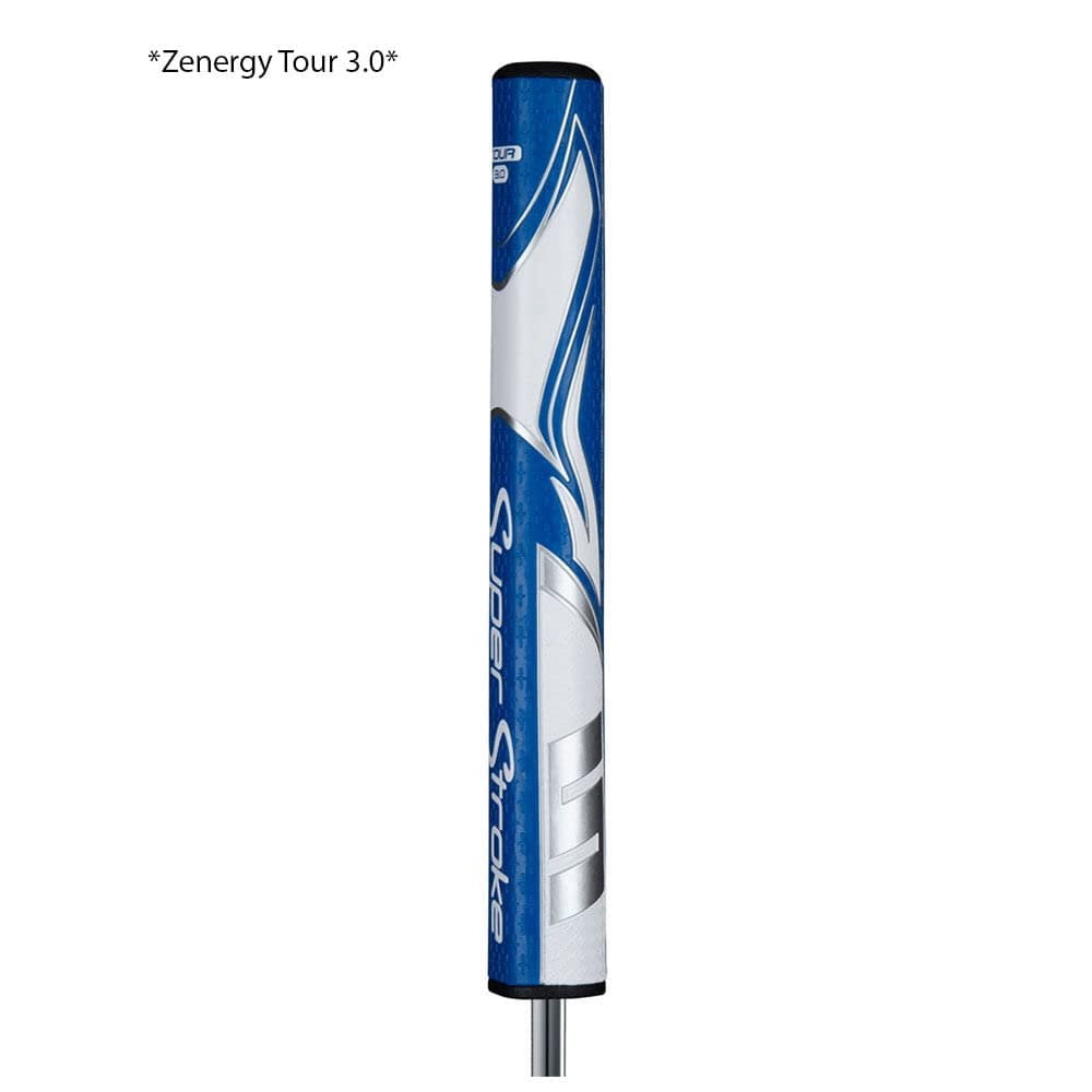 Super Stroke Zenergy Tour Series 30 Putter Grip, 126", Blue/White