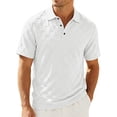 thumbnail image 2 of SOOMLON Short Sleeve Dress Shirts for Men Big and Tall Collared Shirt Breathable Work Shirt Summer Vacation Clothes, 2 of 5