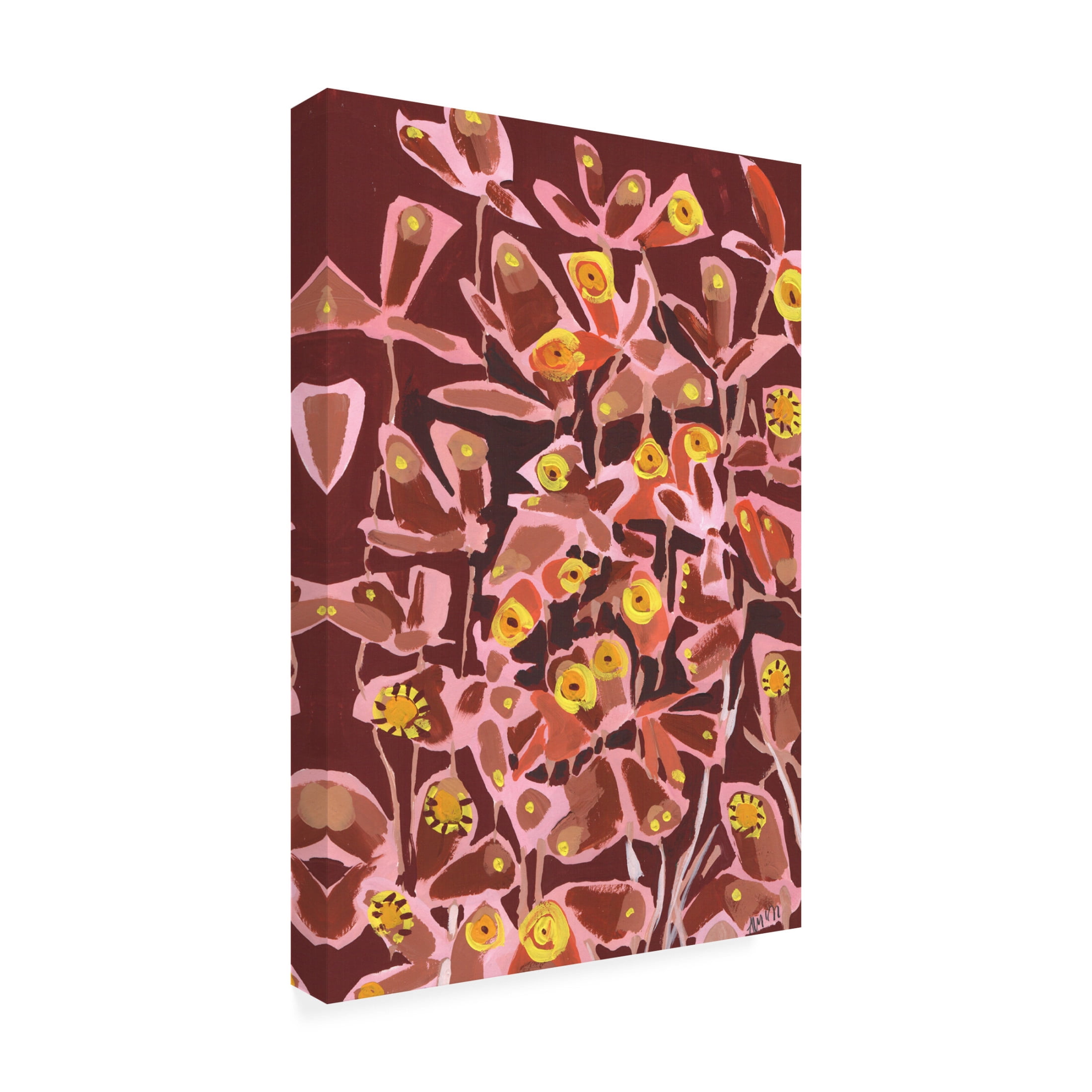 Trademark Fine Art Ania Zwara Brown Retro Butterflies Canvas Wall Art
