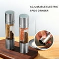 thumbnail image 2 of Opvise Manual Spice Grinder Stainless Steel Adjustable Ceramic Core Clear Visible Handheld Salt Pepper Grinding Tool Condiment Bottle Kitchen Gadgets Silver, 2 of 7