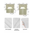 thumbnail image 5 of Green Floral Swag Kitchen Curtains Sets for Windows 24 Inch Length, Vintage Rustic Botanical Spring Short Window Curtain Panels Swags Valances and Tiers 3 Piece Set for Cafe/Dining Room, 5 of 5