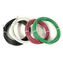 AC/DC Wire and Supply 25' EA THHN THWN-2 MTW 14 AWG Gauge - Black - White - Red - Green - Ground Hook Up Copper Stranded Building Hook Up Wire