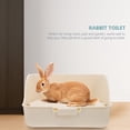 thumbnail image 2 of KAKOWELY Rabbit Litter Box Pet Toilet Potty Trainer Corner Small Animals Litter Box,11.22"X9.25"X6.1", 2 of 4