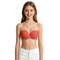 thumbnail image 3 of Shadoumai Girls Strapless Bra for 10-12 12-14 14-16 Wireless Bandeau Training Bras with Detachable Strap Kids Tube Top, 3 of 8
