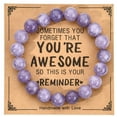 thumbnail image 2 of Top-kevin Handmade Natural Gemstone Stretch Elastic Bracelet Healing Crystal Round Stone Beads Jewelry Gifts for Women Men, 2 of 13