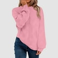 thumbnail image 4 of Tunic Tops for Women Loose Fit Dressy Women's Solid Color Sweatshirt Women's Casual Solid Color Crew Neck Long Sleeve Pocket Pullover Sweatshirt, 4 of 5