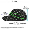 thumbnail image 2 of Unisex Sequined Denim Hat Fashion Funny Hole Baseball Cap Ajustable Peaked Cap Outdoor Sports Couple Hats Adjustable Curved Brim Hats Sun, 2 of 7