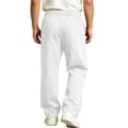 thumbnail image 6 of CYRBOKO Boys Fleece Lined Sweatpants, Fall Winter Thermal Casual Elastic Drawstring Waist Athletic Pants with Pockets White Size 14-15 T, 6 of 7