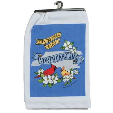 New North Carolina Nickname Flour Sack Kitchen Towel, The Tarheel State, 26" Sq