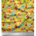 thumbnail image 1 of Soimoi Cotton Cambric Fabric Triangle Geometric Print Fabric by The Yard 42 Inch Wide, 1 of 3