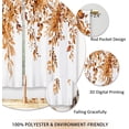 thumbnail image 4 of Eucalyptus Orange Leaves Kitchen Curtains Botanical Floral Plant Small Short Cafe Window Curtains Flower Rod Pocket Bathroom Window Drapes Treatment Tier Curtains 2 Panels (26x36 Inch), 4 of 6