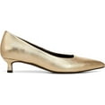 thumbnail image 2 of Naturalizer Women's Natalia Kitten Heel Pointed Toe Pump Dark Gold Leather 6.5W, 2 of 5