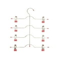 thumbnail image 2 of 4 Tier Metal Skirt Hangers, Space Saving Hangers with Adjustable Non Slip Clips, Heavy Duty 360 Degree Swivel Hook, for Slacks, Trousers, Shorts, Jeans, Towels, 2 of 9