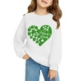 thumbnail image 4 of Mercatoo Boys Girls St 𝐏atricks Day Sweatshirt Toddler Long Sleeve Pullover Kids Letter Cloverss Shirt Crewneck Sweater Tops, 4 of 6