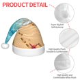 thumbnail image 4 of Fuzoiu Tropical Beach With Starfish Print Santa Hat Christmas Hat for kids,Santa Hats with Pompom, Unisex Xmas Holiday Hat for Christmas New Year Festive Party Supplies, 4 of 6