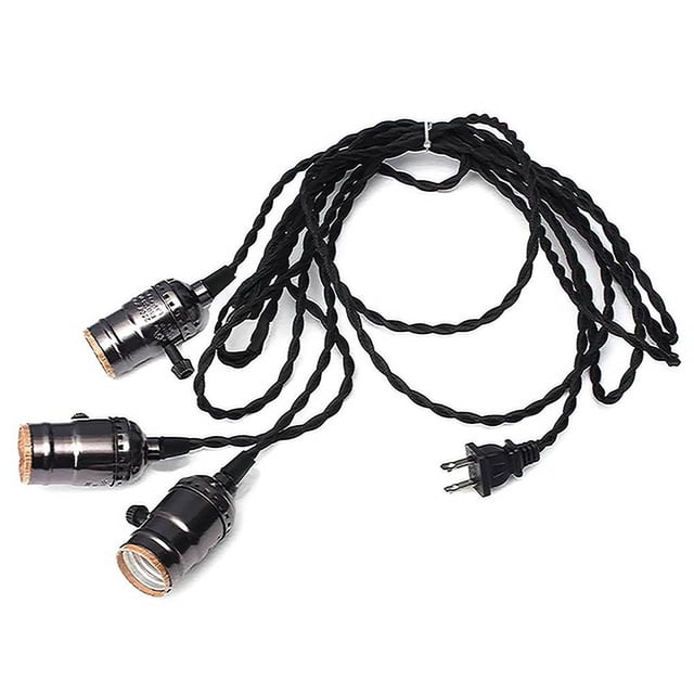 Bewildely Luces colgantes ligeras y fáciles de usar con kit de interruptor con cable de enchufe de interruptor de lámpara colgante Iluminación y accesorios