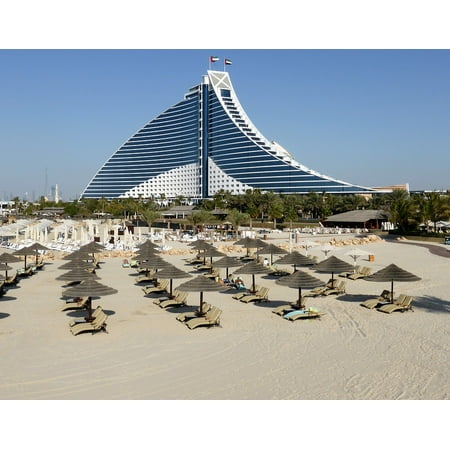 Framed Art for Your Wall Glamor Hotel Beach Dubai Luxury Architecture 10x13