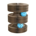 thumbnail image 1 of Interactive Foldable Cat Scratcher Toy Adorable Kitty Curls Cardboard Plaything For Indoor And Durable, 1 of 3