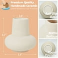 thumbnail image 3 of Porpan 57" Narrow-Necked Farmhouse Decor Boho White Ceramic Vase, 3 of 8