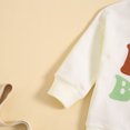 thumbnail image 4 of Boys Outfits Toddler Baby Boys Girls Pumpkin Print Long Sleeve Tops Kids Clothes Clothing Set for Girls (Beige,80 6-12 Months), 4 of 6