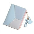 thumbnail image 3 of Women Short Wallet PU Leather Splicing Zipper Tassel Card Holder Coin Purse Trendy Fashion Wallet, 3 of 5