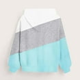 thumbnail image 6 of AJTQTH Kids Girls Color Block Hoodie Tops Lightweight Casual Fall Long Sleeve Hooded Pullover Sweatshirts Fashion Fleece Lined Warm Outfit Clothes with Pockets Light blue 3-4 Years, 6 of 6