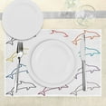 thumbnail image 3 of Ambesonne Abstract Art Place Mats Set of 4, Jumping Dolphins, Standard Size, Multicolor, 3 of 6