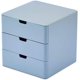 thumbnail image 1 of Organizador de tocador de 3 cajones, cajones organizadores de almacenamiento, color azul, 1 of 4