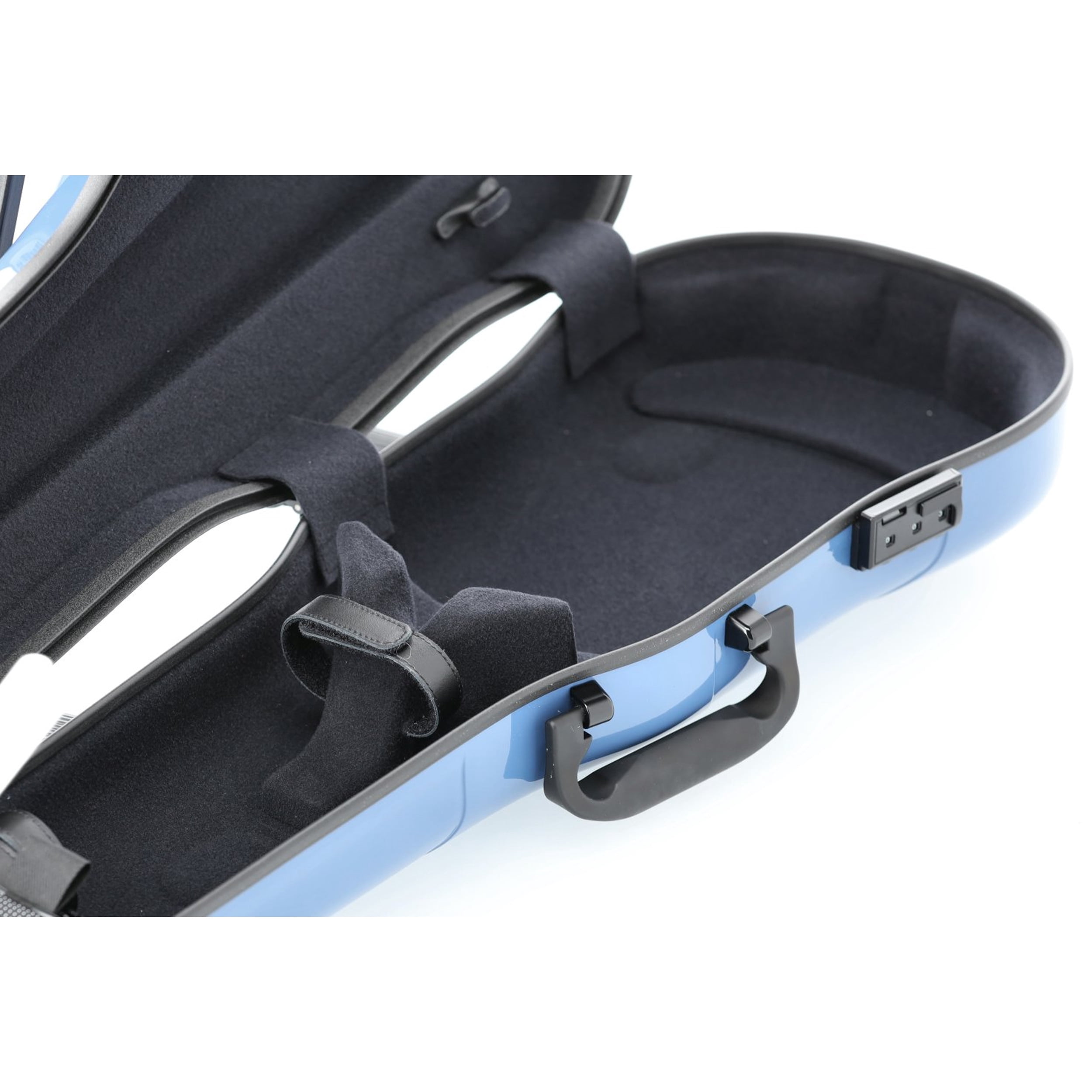 GEWA Violin Case, Air 1.7, Shaped, 4/4, Blue/Black, High Gloss w/Subway Handle