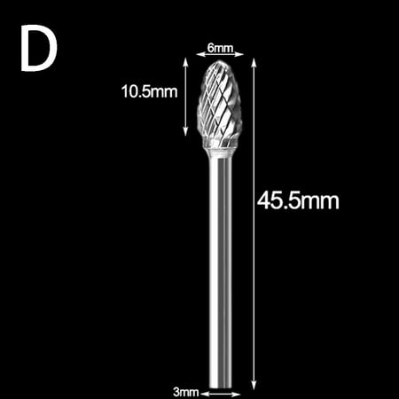 

BAMILL 1pc 3x6mm Tungsten Carbide Burrs Rotary Drill Die Grinder Carving Bit Double Cut