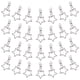 thumbnail image 2 of 60pcs Diy en forma de estrella de la estrella Snap llavero clip de metal giratorio giratorio con cadena, 2 of 5