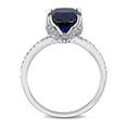thumbnail image 4 of Everly Women's Diamond and Created Sapphire 10k White Gold Ring, 4 of 7