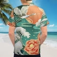thumbnail image 6 of High Quality Hawaiian Shirts for Men Short Sleeve Aloha Beach Shirt Floral Summer Casual Button Down Shirts Blouses QLFGMT, 6 of 7