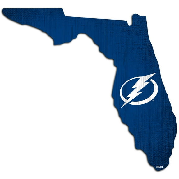Tampa Bay Lightning 12" Logo State Sign