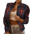 thumbnail image 2 of Palato Womens Plus Size Tops,Women Autunm And Winter Printed Long Sleeve Zipper Suit Cardigan Coat Tops, 2 of 5