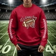 thumbnail image 2 of Chandail en Molleton Mode Homme Rugby Imprimé Col Rond Chaud Confortable Hiver Automne Décontracté Chandail, 2 of 4