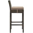 thumbnail image 3 of Modway Conduit Tabouret de Bar Extérieur en Rotin Brun et Moka (Lot de 2), 3 of 4