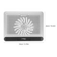 thumbnail image 3 of Notebook Cooler Quiet Thin Mute Computer Fan Cooler Aluminum Alloy Plate Computer Support Frame for Home (Silver), 3 of 9