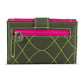 thumbnail image 2 of Travelon SafeID Embroidered Tri-Fold RFID Wallet - Olive/Berry, 2 of 5