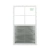 Shed Windows and More 24" x 36" White Window Flush Mount SAFETY/TEMPERED GLASS