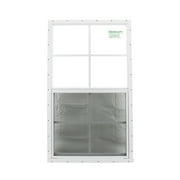 Shed Windows and More 24" x 36" White Window Flush Mount SAFETY/TEMPERED GLASS