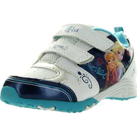 

Disney Girls Frozen Princess Elsa and Anna Fashion Sneakers White/Blue 7