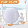 thumbnail image 2 of 5 Pcs 10 Inch Paper Lanterns Large Chinese Moon Paper Round Lamp Japanese Hanging Lantern for Wedding Bridal Shower Decoration Anniversary Birthday Party Supplies, 2 of 6