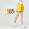 thumbnail image 5 of 4-12T Girls Casual Cotton Shorts Kids Drawstring Running Shorts Girls Summer Solid Color Workout Flowy Shorts, 1-Pack, 5 of 8
