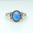 thumbnail image 5 of Cheyna Statement Ring Blue Fire Opal Purple CZ Ginger Lyne Collection, 5 of 5