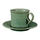 thumbnail image 1 of Juego de tazas de café expreso con platillo Macarena cerámica verde, 1 of 8